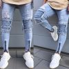 Trav x Defined Yourself Ripped Jeans - Blue / Black