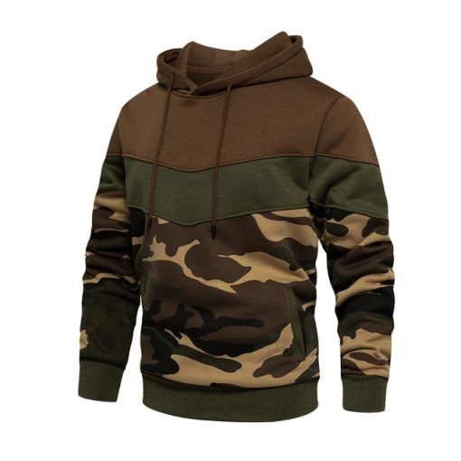 AMHUK Men's Patchwork Hooded - Image 20