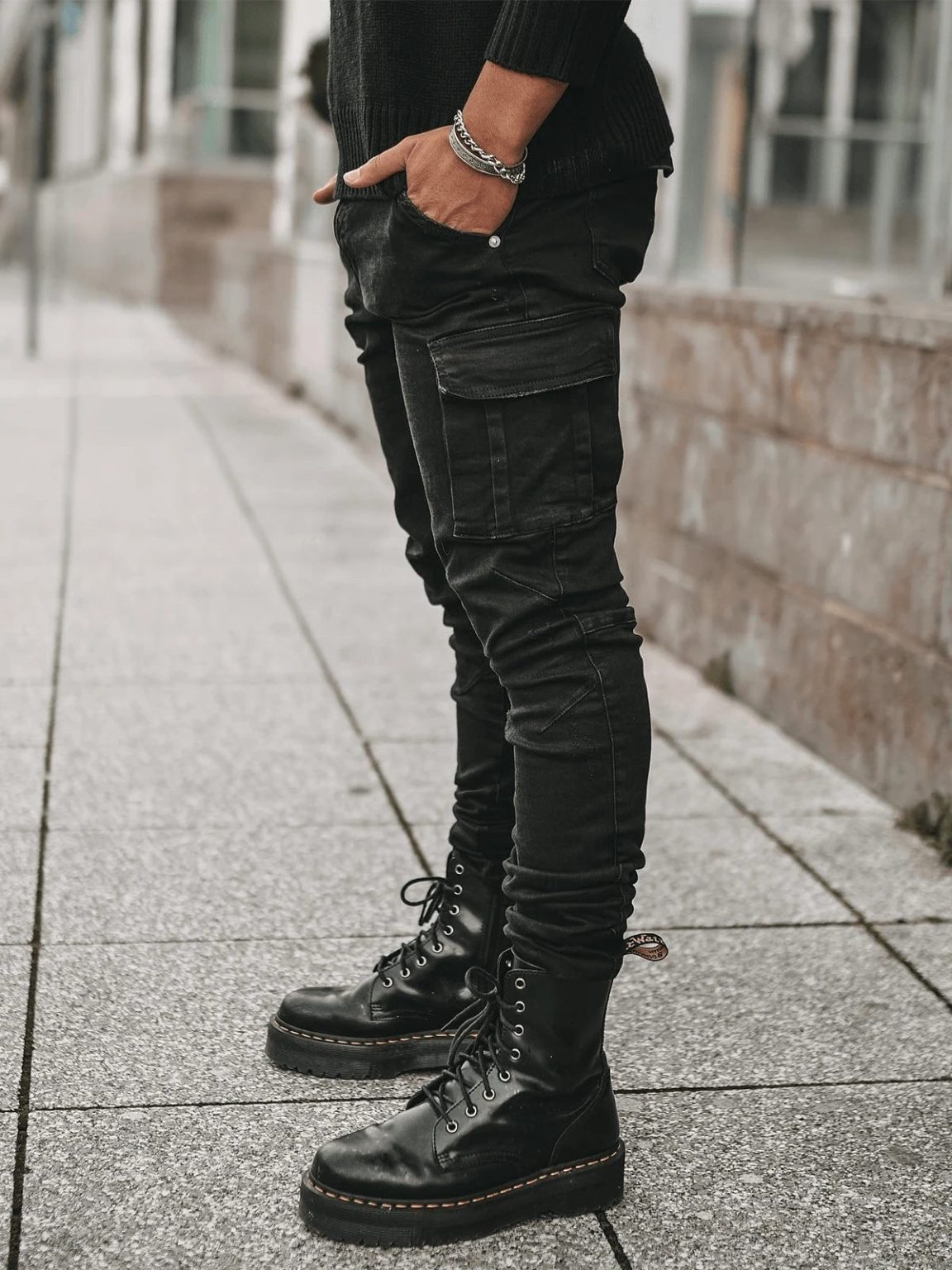 Trav x Denim Pencil Pants Side Pockets Cargo - Image 6