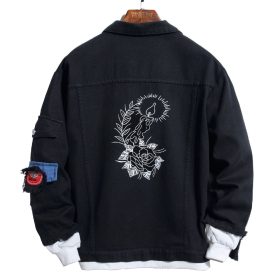 Trav x Flower Black Denim Jacket