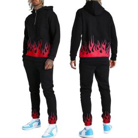HOT Fire Hip Hop Tracksuit - Blue / Red