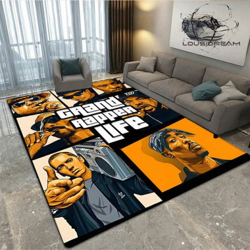 Hip-hop Music Star Rectangle Rug - Image 14