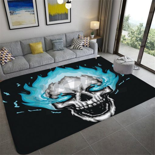 Hip-hop Graffiti Skull Print Carpet - Image 8