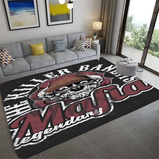 Hip-hop Graffiti Skull Print Carpet - Image 4