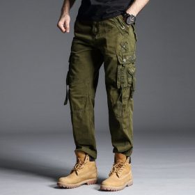 Army Green Camouflage Tactical Cargo Pants Men