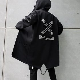 Hip Hop Streetwear Long Jacket