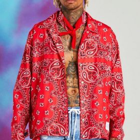 Bandana Print Coach Jacket