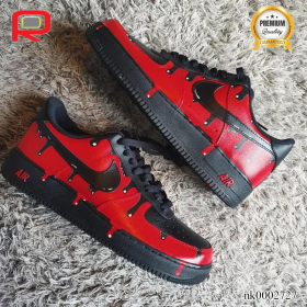 AF 1 Red Drip Custom Shoes Sneakers - nk0002727