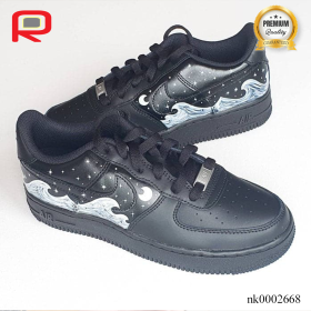 AF 1 White Ocean Wave Custom Shoes Sneakers - nk0002668
