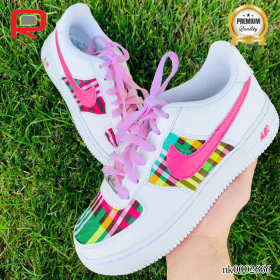 AF 1 Candy Plaid Custom Shoes Sneakers - nk0002666