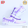 AF 1 Purple Drip Edition Custom Shoes Sneakers - painted custom shoes
