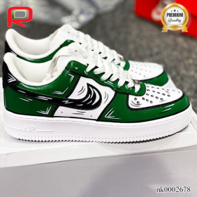 AF 1 Darkish Green Cartoon Custom Shoes Sneakers - nk0002678