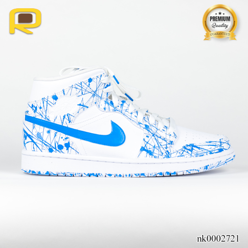 AJ 1 UNC Pollocks Edition Custom Shoes Sneakers