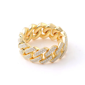 10k Gold Cuban Ring -1