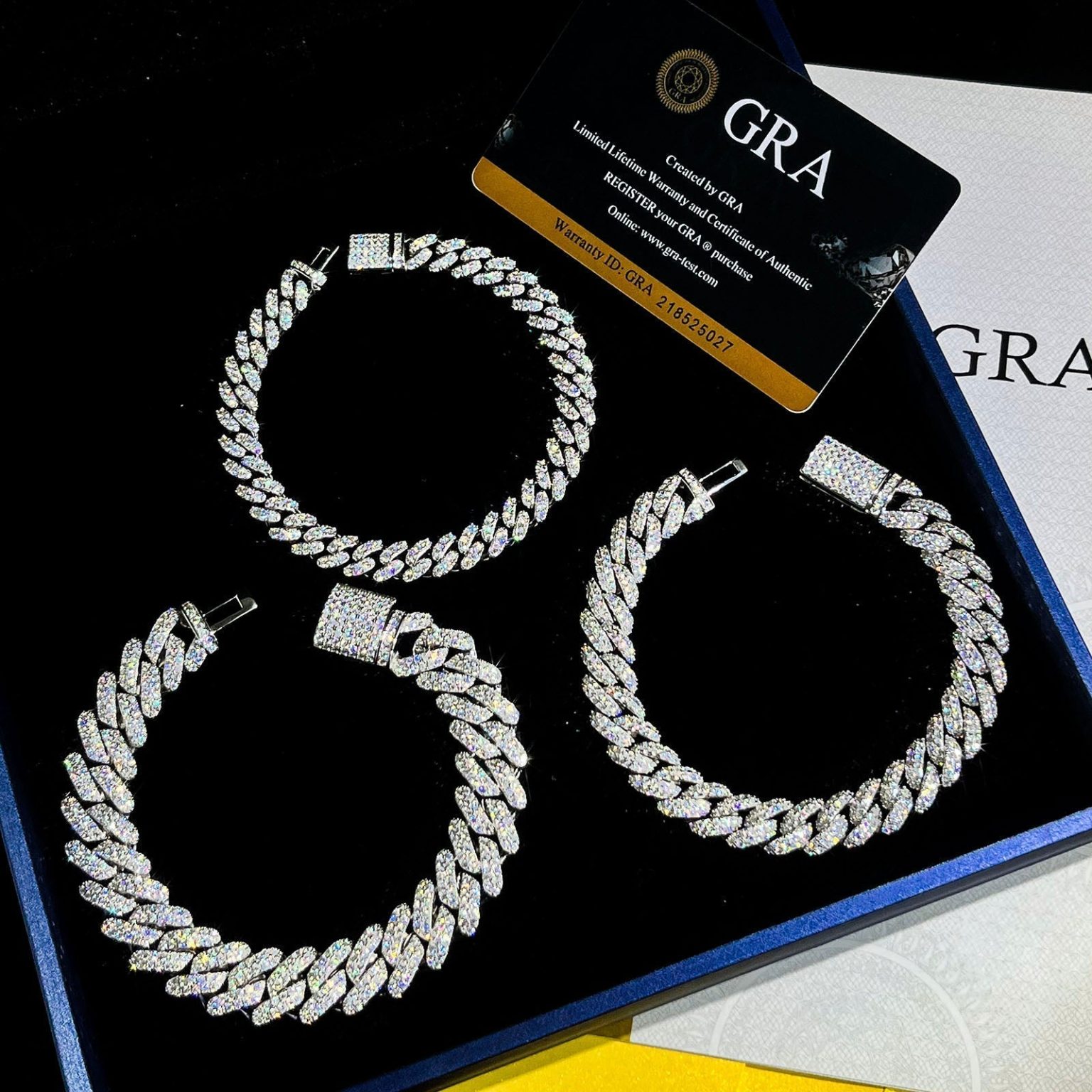 S925 Moissanite Cuban Link Chain Bracelet 6mm - Image 10