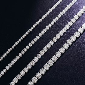 S925 Moissanite Tennis Necklace 2mm