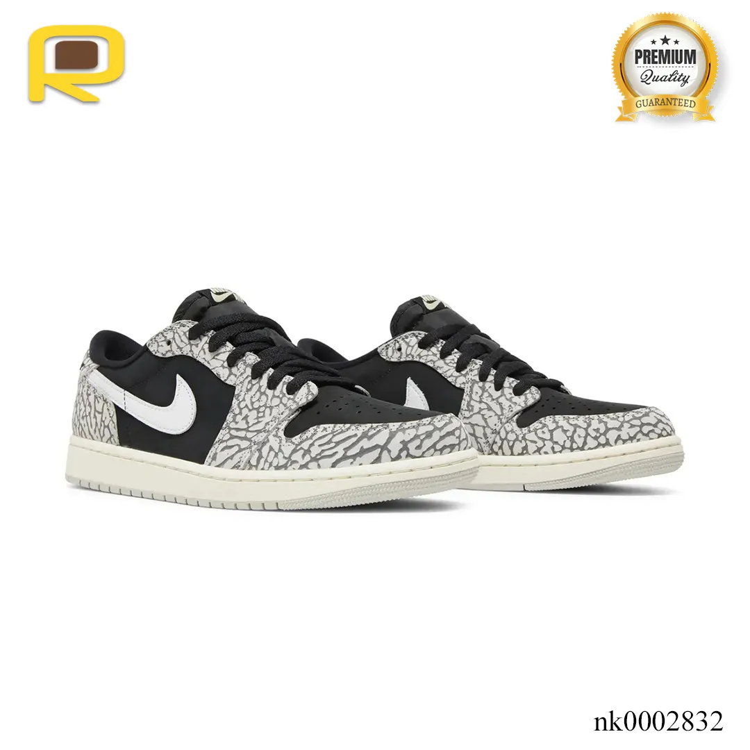 AJ 1 Low OG Black Cement Elephant Shoes Sneakers – nk0002832 - Image 3