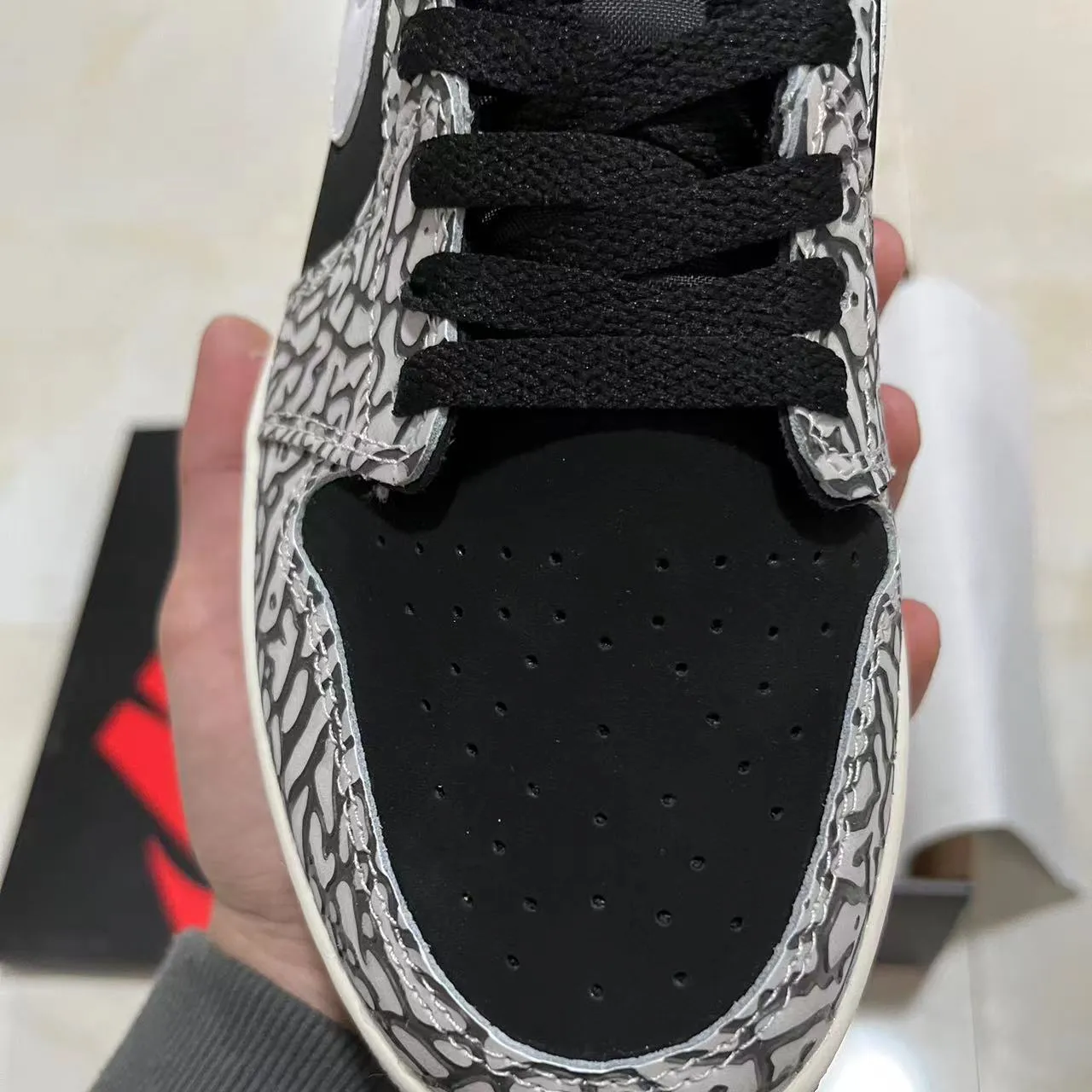 AJ 1 Low OG Black Cement Elephant Shoes Sneakers – nk0002832 - Image 12