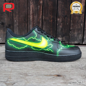 AF 1 Yellow Lightning Custom Shoes Sneakers - nk0002863