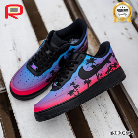 AF 1 Sunset in Miami Palm Tree Custom Shoes Sneakers - nk0002894
