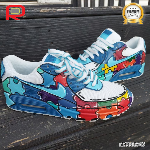 AM 90 "Puzzles" Custom Shoes Sneakers - custom shoes basketball