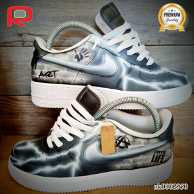 AF 1 Grey Brick Art Custom Shoes Sneakers - nk0002950