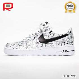 AF 1 White 'Barbed Wire' Edition Custom Shoes Sneakers - nk0002898