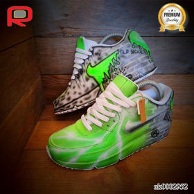 AM 90 Green Brick Art Custom Shoes Sneakers - nk0002952