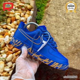 AF 1 Blue Khacki Custom Shoes Sneakers - nk0002930