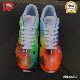 AM 90 White Drip Galaxy Style "Unikat" Shoes Sneakers - nk0002893