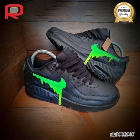 AM 90 Neon Green-Yellow Drip Custom Shoes Sneakers - nk0002947
