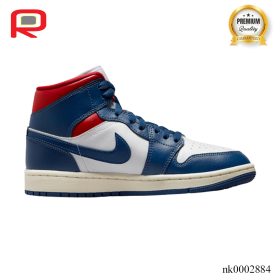 AJ 1 Mid French Blue Gym Red Shoes Sneakers - nk0002884