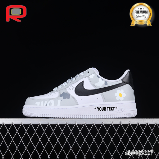 AF 1 07 Low White Grey Black Custom Shoes Sneakers - custom shoes maker