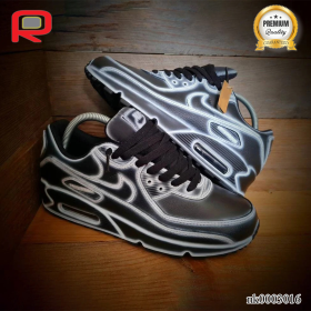 AM 90 Black Cartoon Custom Shoes Sneakers - nk0003016