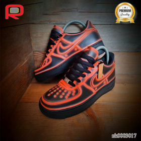 AF 1 Neon Orange Cartoon Custom Shoes Sneakers - nk0003017