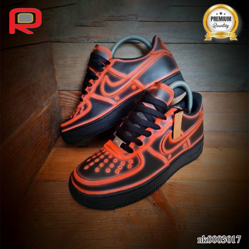 AF 1 Neon Orange Cartoon Custom Shoes Sneakers - custom your own shoes