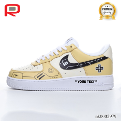 AF 1 07 Low PS5 Buttons Yellow White Beige Custom Shoes Sneakers - custom shoes design