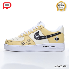 AF 1 07 Low PS5 Buttons Yellow White Beige Custom Shoes Sneakers - nk0002979