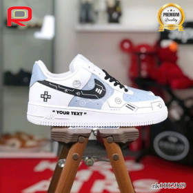 AF 1 PS5 Buttons White Blue Custom Shoes Sneakers - nk0002969