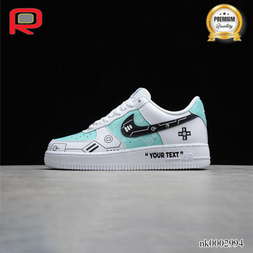 AF 1 07 PS5 Buttons White Green Black Custom Shoes Sneakers - custom shoes basketball