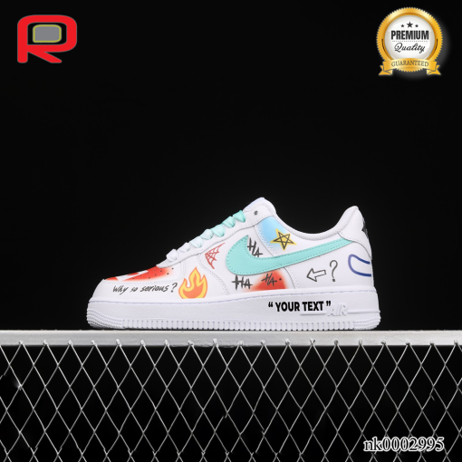 AF 1 07 Low WsoS? White Sky Blue Red Custom Shoes Sneakers - custom sneakers near me