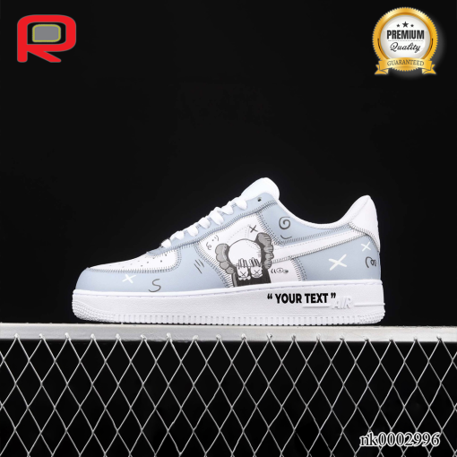 AF 1 07 Low x Kaws White Grey Black Custom Shoes Sneakers - custom sneakers for men