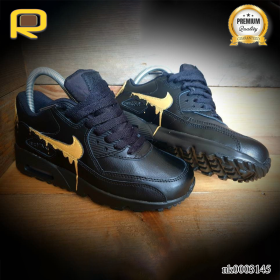 AM 90 Dripping Gold Custom Shoes Sneakers - nk0003145