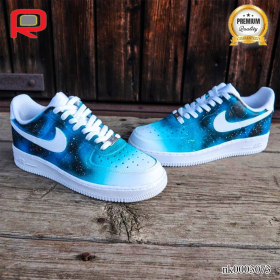 AF 1 Blue Galaxy Custom Shoes Sneakers - nk0003073