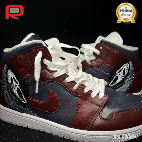 AJ 1 Scream/GhostFace Custom Shoes Sneakers - nk0003214