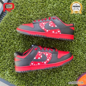 Dunk Low Red  Black & White Star Custom Shoes Sneakers - nk0003230