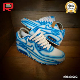 AM 90 Blue Cartoon Custom Shoes Sneakers - nk0003282