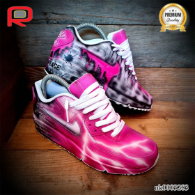 AM 90 Pink Brick Art Custom Shoes Sneakers - nk0003283
