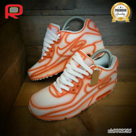 AM 90 Orange Cartoon Custom Shoes Sneakers - nk0003285