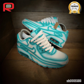 AM 90 Turquoise Cartoon Custom Shoes Sneakers - nk0003288